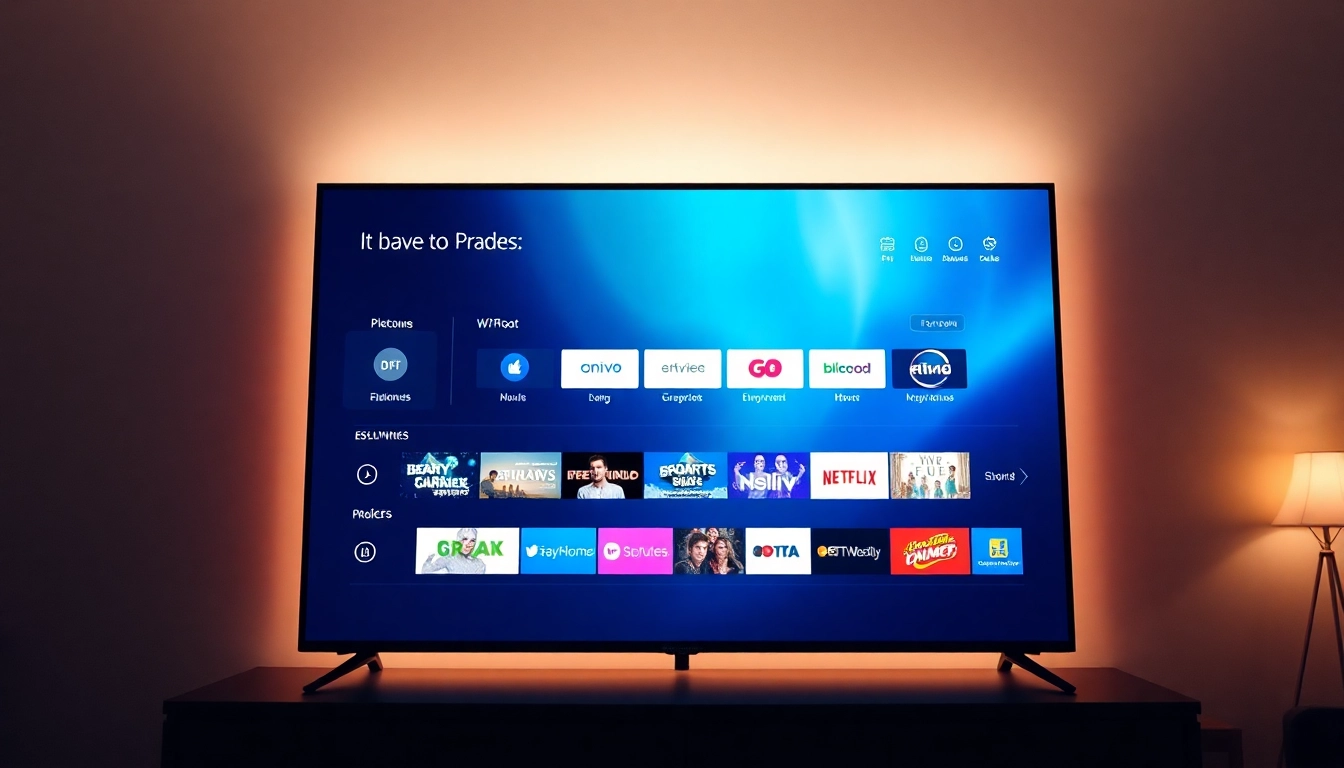 Explore abonnement iptv benefits with a user-friendly interface on a sleek smart TV.