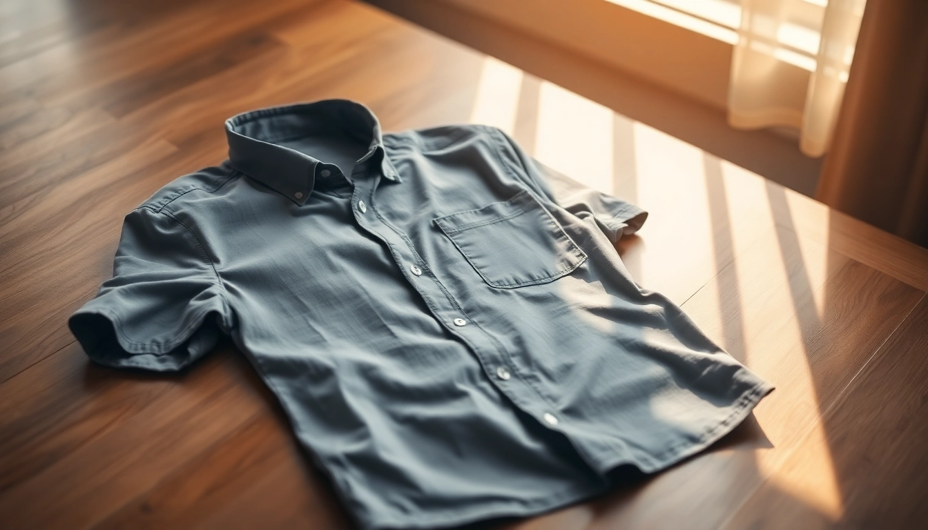 View a stylish men's casual shirt emphasizing More Information about its design and fabric.