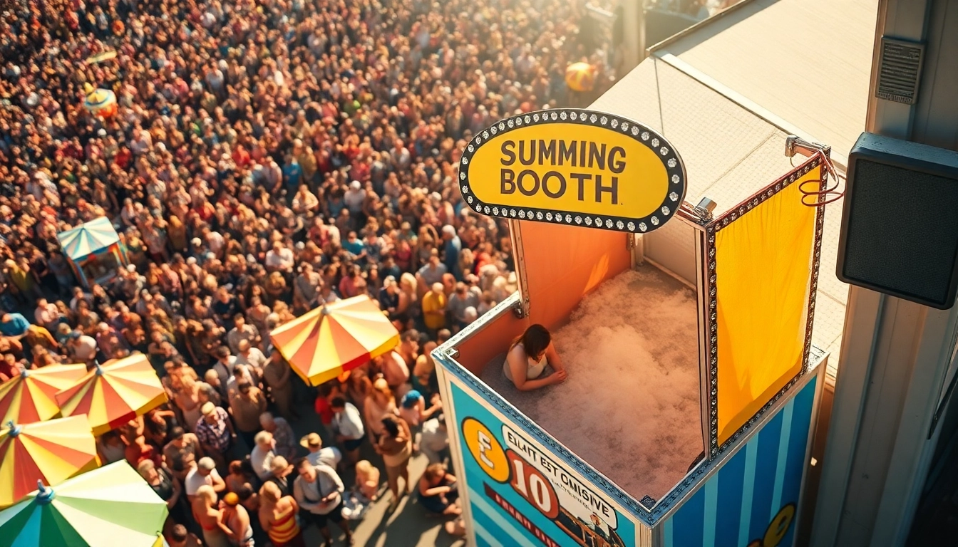 Dunking booth showing a colorful setup with smiling participants ready to take the plunge.