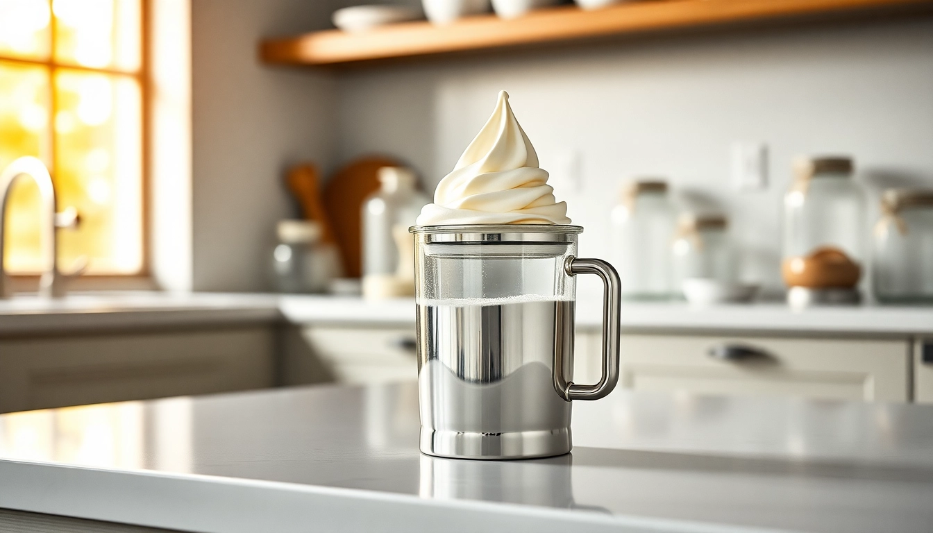 Use a whipped cream charger alongside elegant kitchen accessories for delicious desserts.