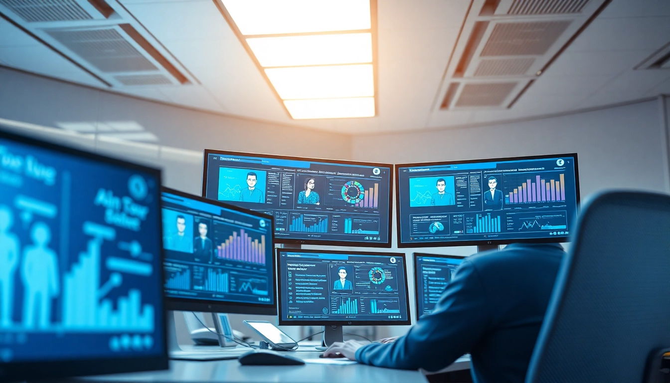 Dynamic AI sales agents streamlining workflows and maximizing conversions in a modern office environment.