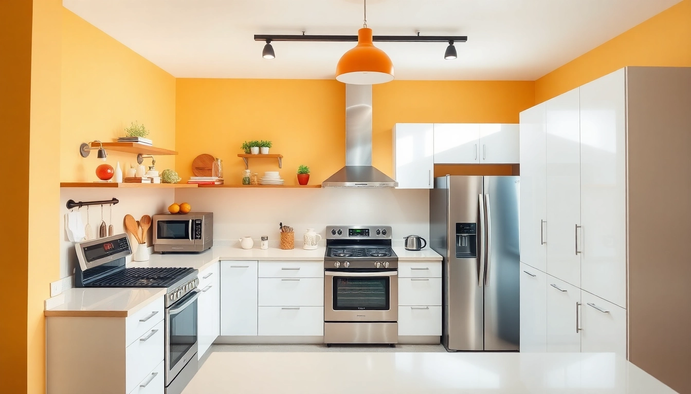 Showcase of affordable kitchen appliances in a modern kitchen with stainless steel finishes.