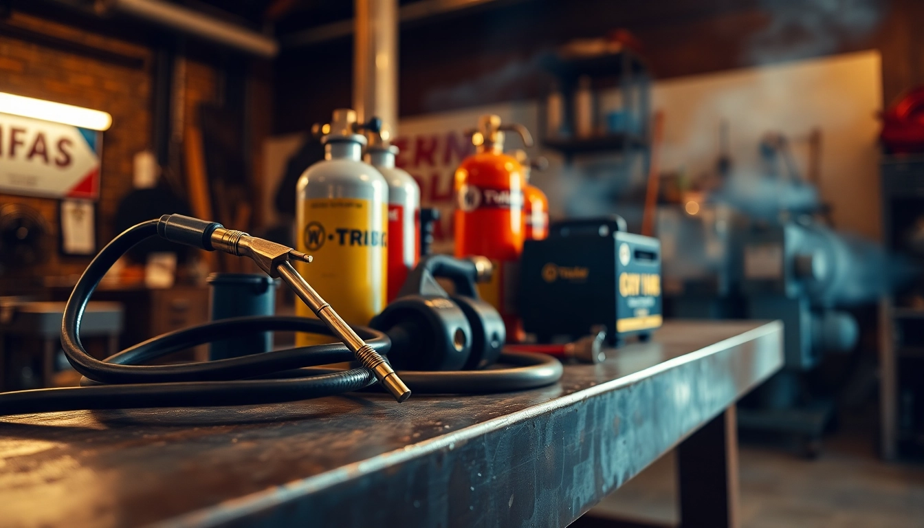 Examine the oxy gas welding kit showcasing essential torch and tank features for effective welding.