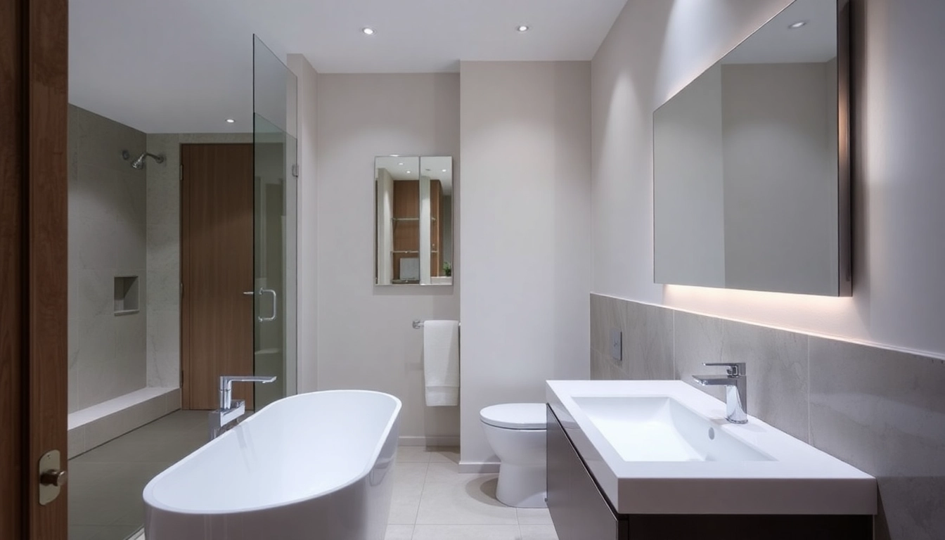 Revitalize your space with a bathroom renovation in Swinton, featuring elegant design and modern fixtures.