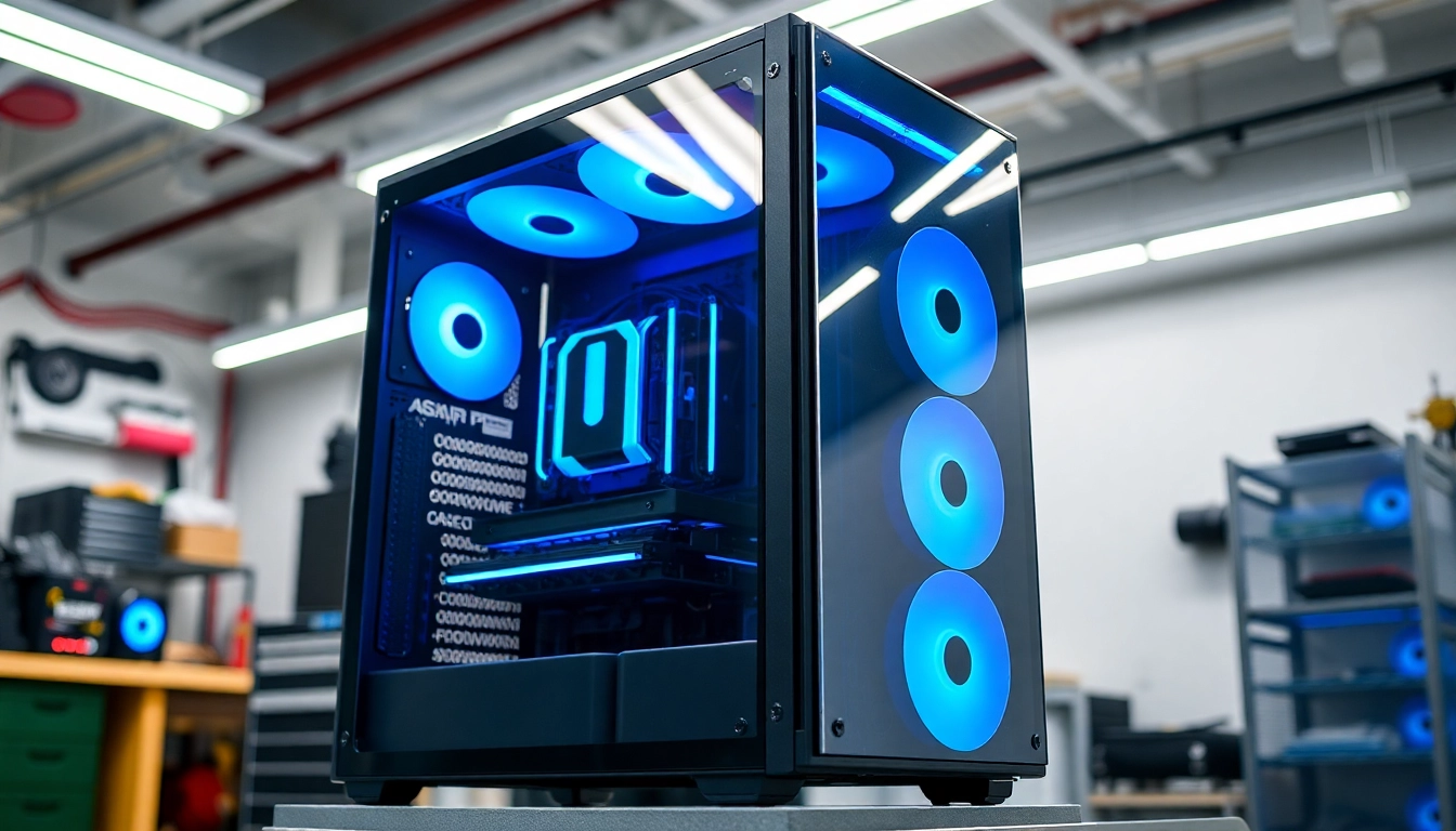 Showcasing a premium PC CASE Manufacturer's assembly of sleek and stylish computer cases.
