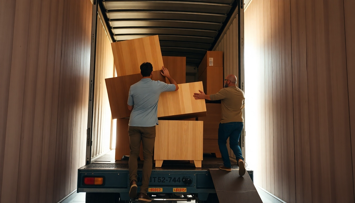 Efficient Umzug Nürnberg services with expert movers loading furniture into a truck.